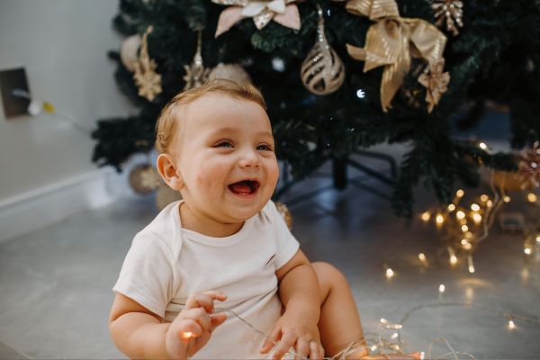holiday season baby photo cards